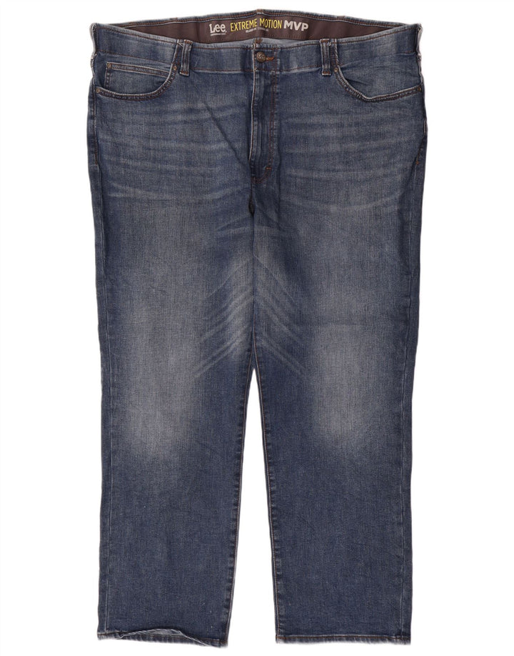 Lee Straight Jeans til mænd W48 L32 blå bomuld