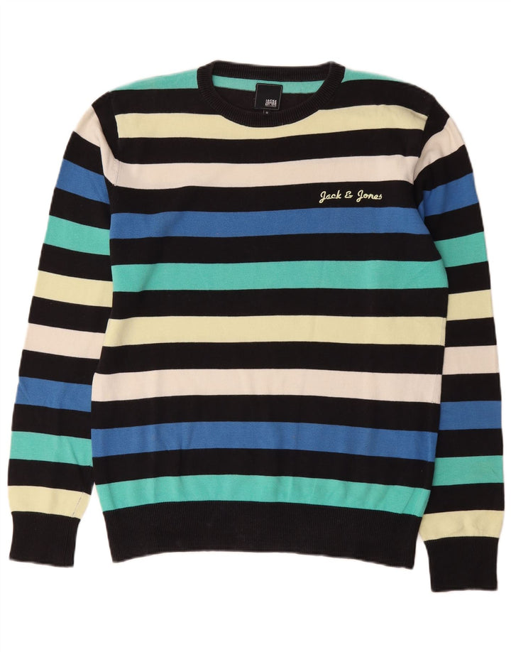 Jack & Jones Herre Crew Neck Jumper Sweater Medium Flerfarvet Stribet