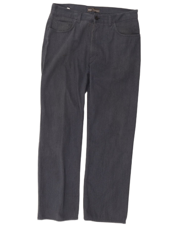 Marks & Spencer Straight Casual Bukser til mænd W36 L31 Marineblå Bomuld