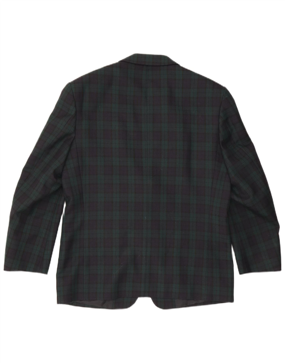 Douglas Herre 2-knaps blazerjakke IT 50 Stor grøn ternet polyester