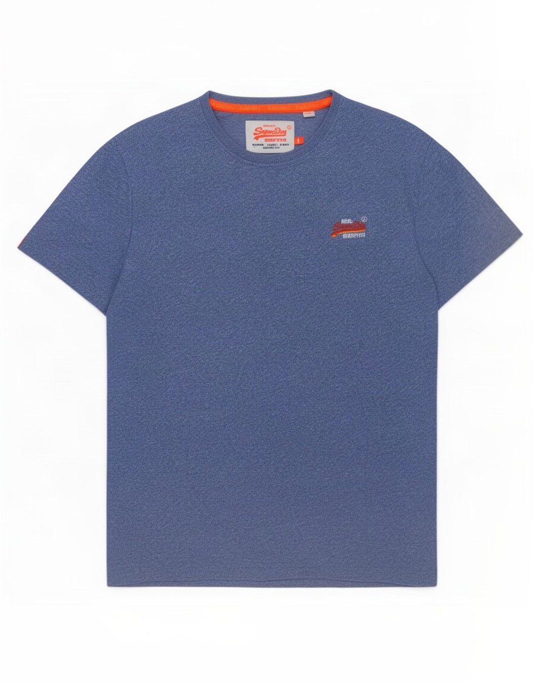 Superdry T-shirt top til mænd, stor blå flækket