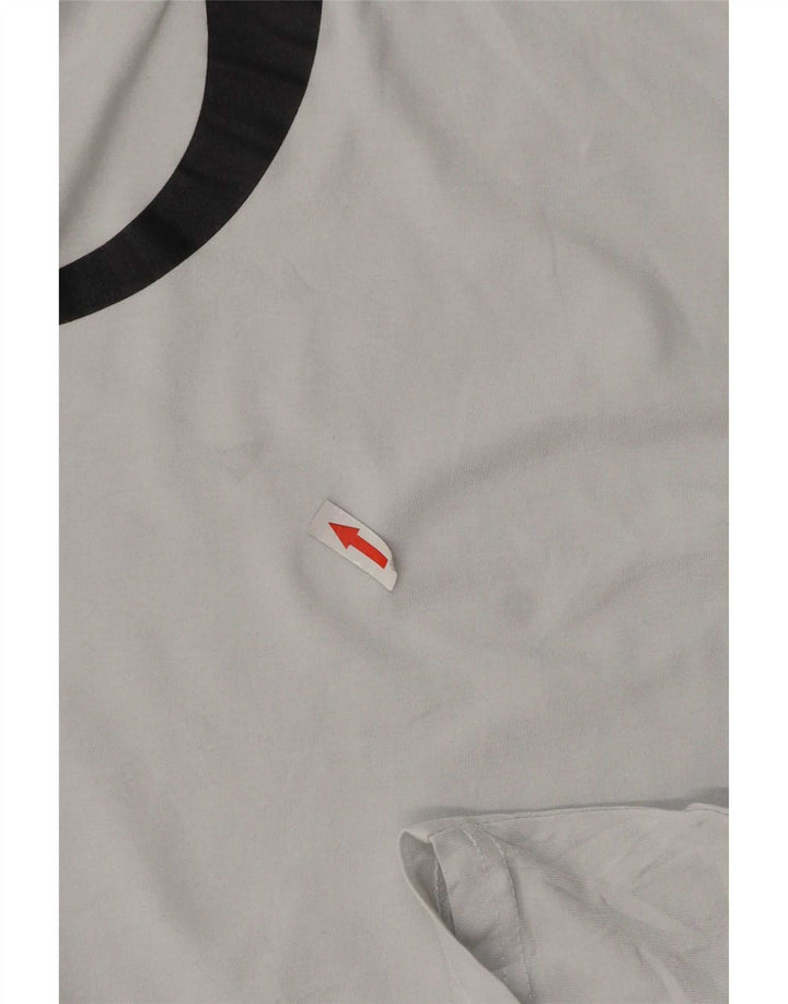 Sergio Tacchini Herre grafisk T-shirt Top XL Grå Bomuld