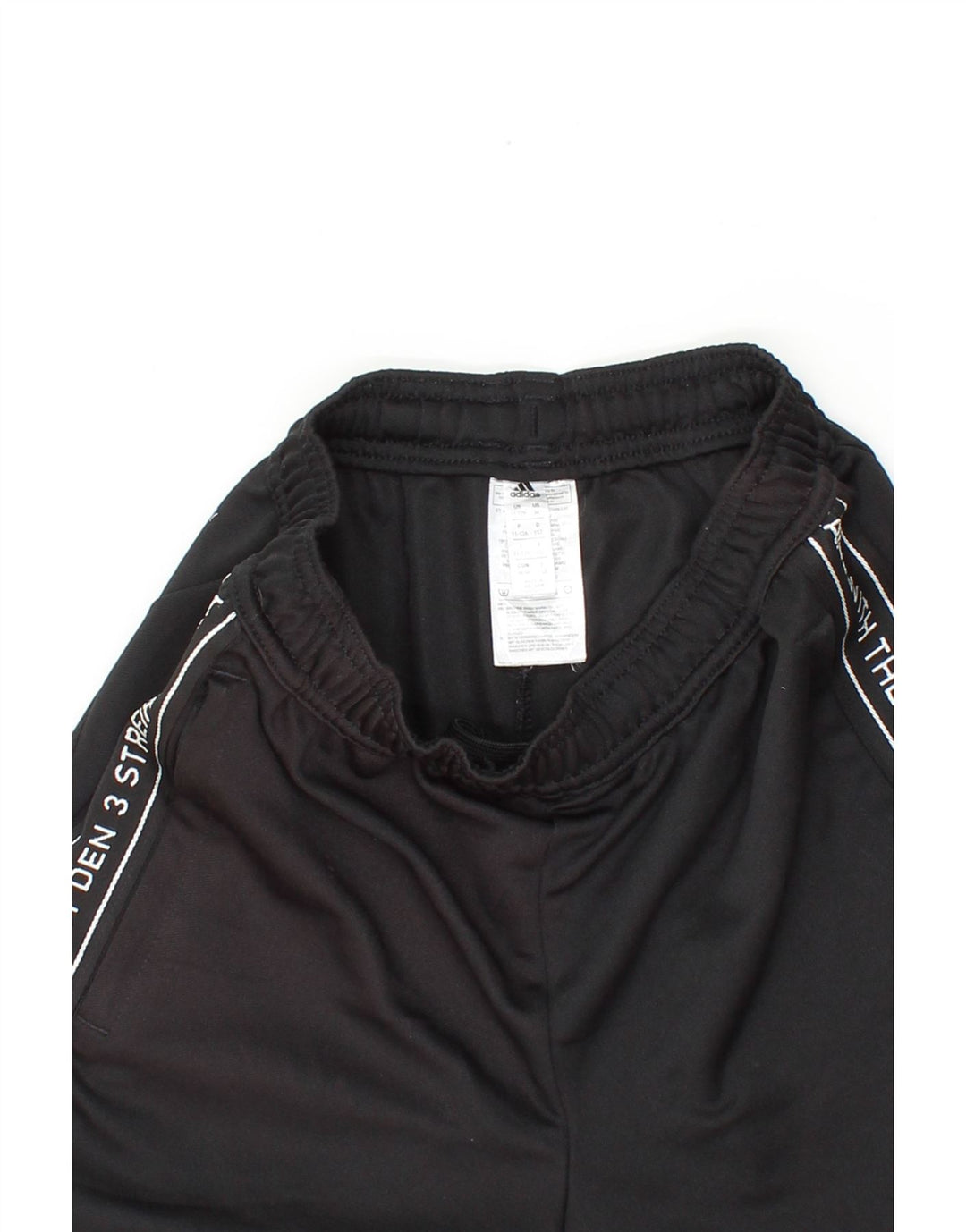 ADIDAS Boys Graphic Tracksuit Trousers 11-12 Years Black Polyester Vintage Adidas and Second-Hand Adidas from Messina Hembry 