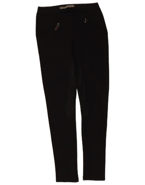 Zara Dame Skinny Casual Bukser Små W26 L27 Sort Viscose