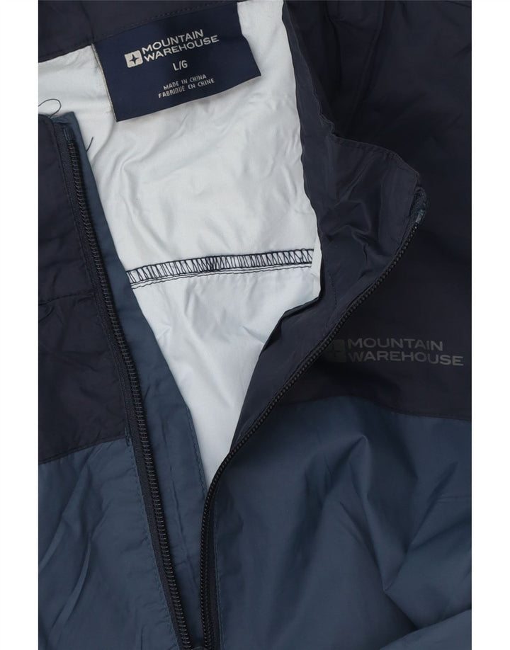 MOUNTAIN WAREHOUSE Regnjakke til mænd UK 40 Large Navy Blue Colourblock