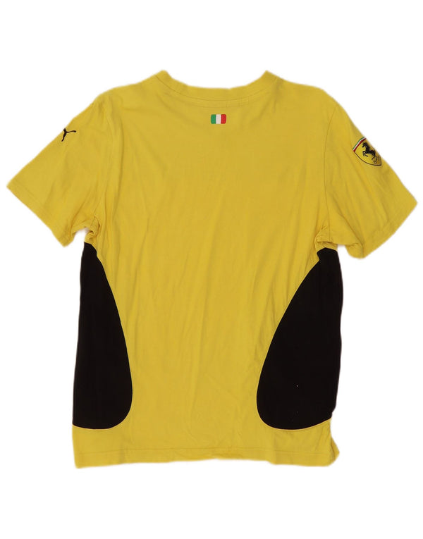 Puma herre Scuderia Ferrari grafisk t-shirt top lille gul farveblok