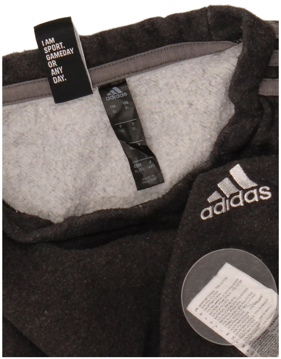 ADIDAS Sweatshirt til mænd XL Grå bomuld
