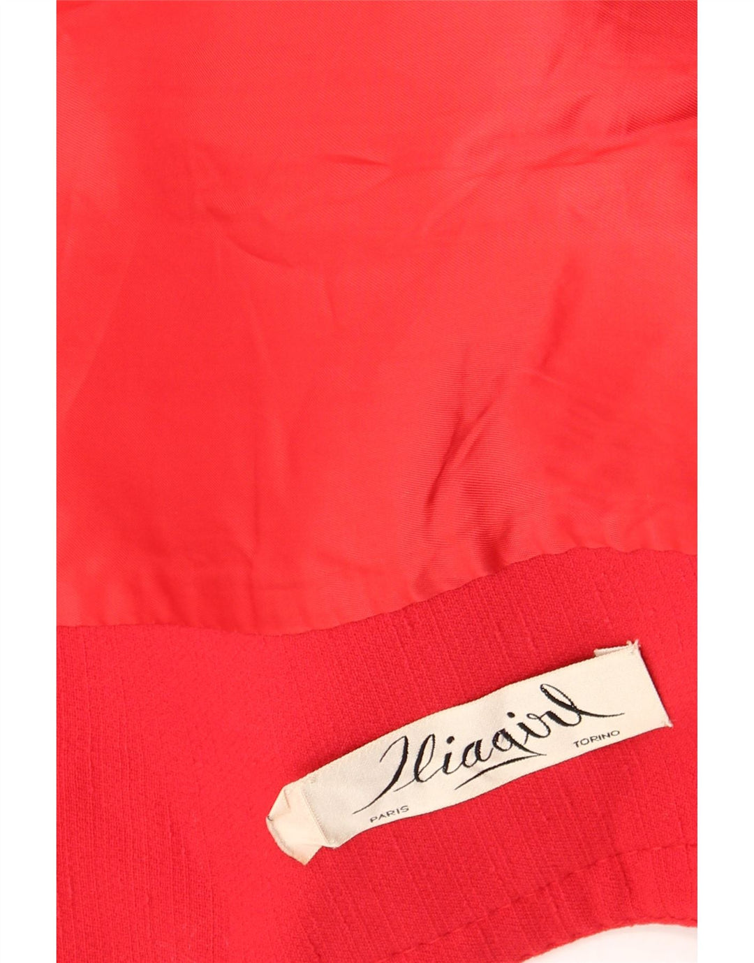 Vintage Dame Dobbeltradet Frakke UK 12 Medium Rød