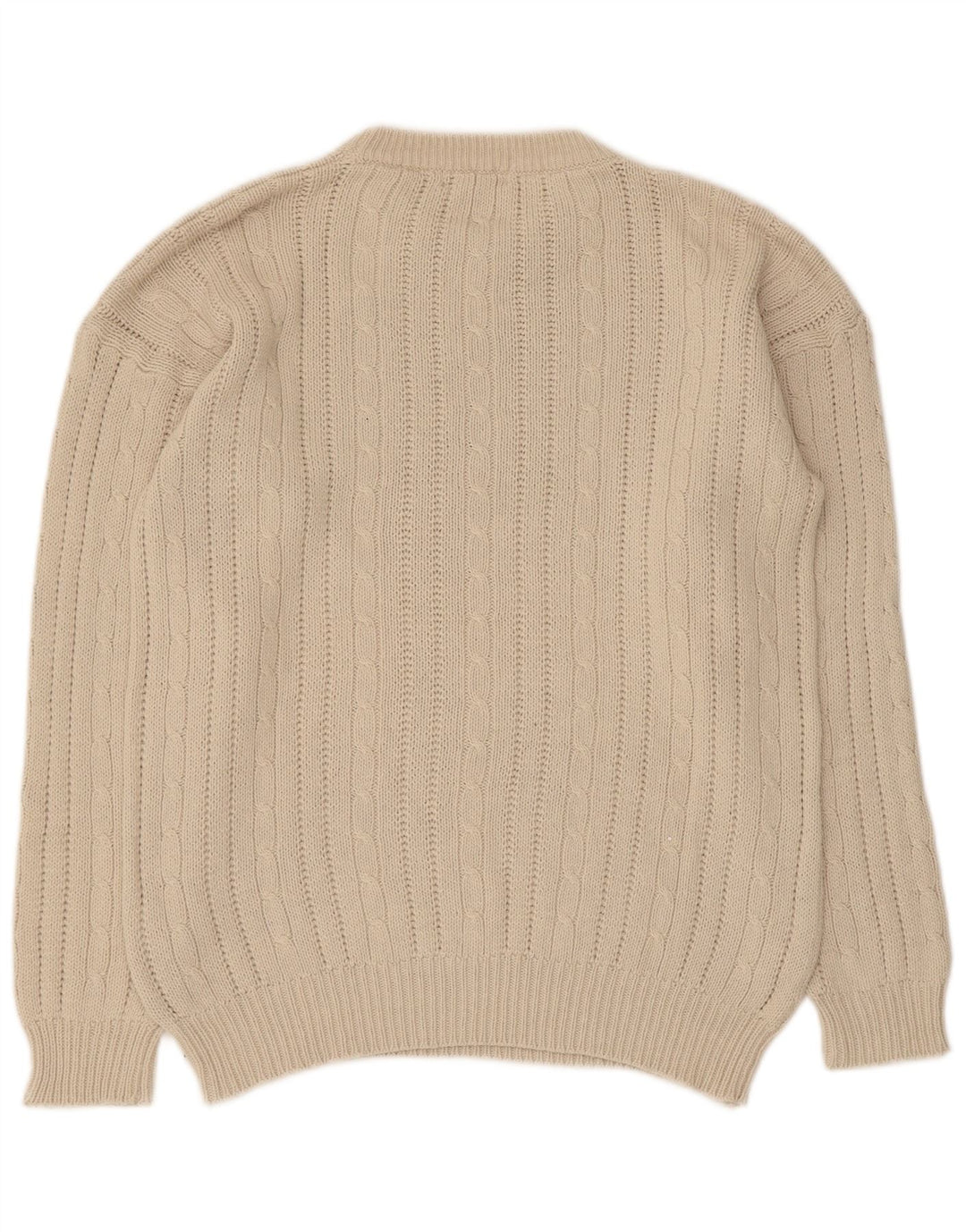 Uno Due Herre Crew Neck Jumper Sweater Lille Beige Bomuld