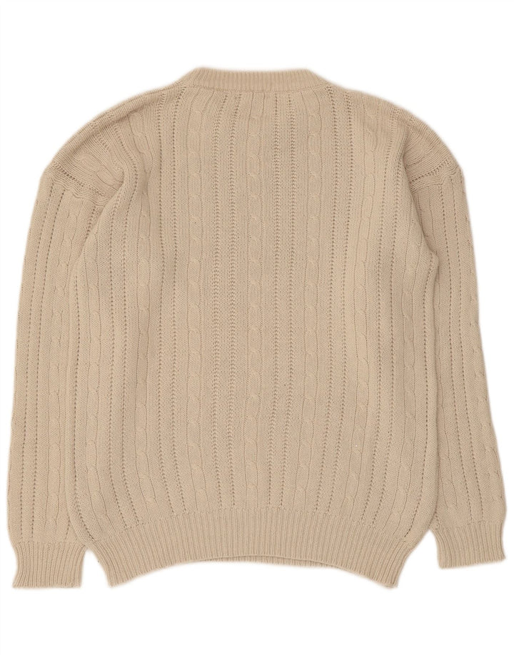 Uno Due Herre Crew Neck Jumper Sweater Lille Beige Bomuld
