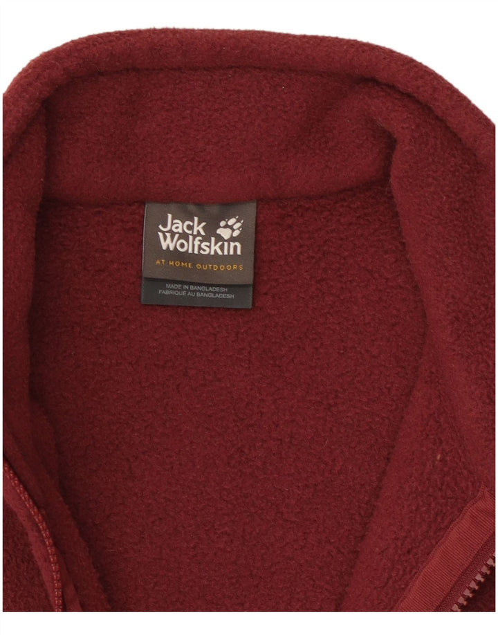 Jack Wolfskin Dame Fleecejakke UK 10/12 Medium Burgundy Polyester