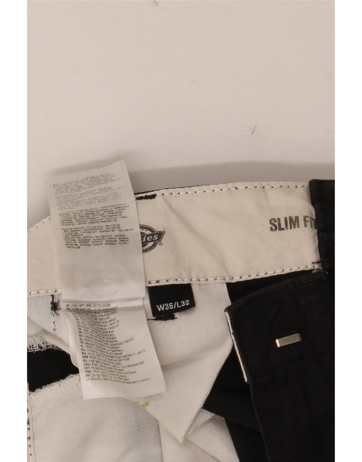 DICKIES Slim Fit Chinobukser til mænd W36 L32 Sort polyester