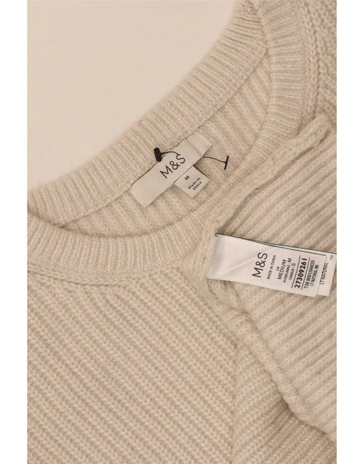 Marks & Spencer Dame sweater med rund hals DK 14 Medium Beige
