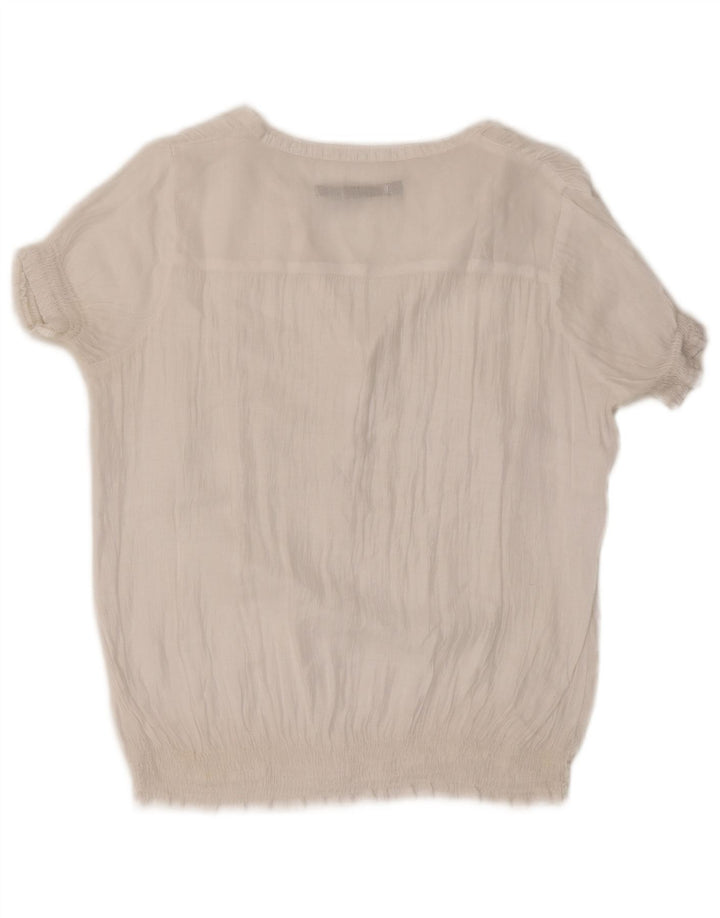 Zara Dame Bluse Top UK 16 Large White
