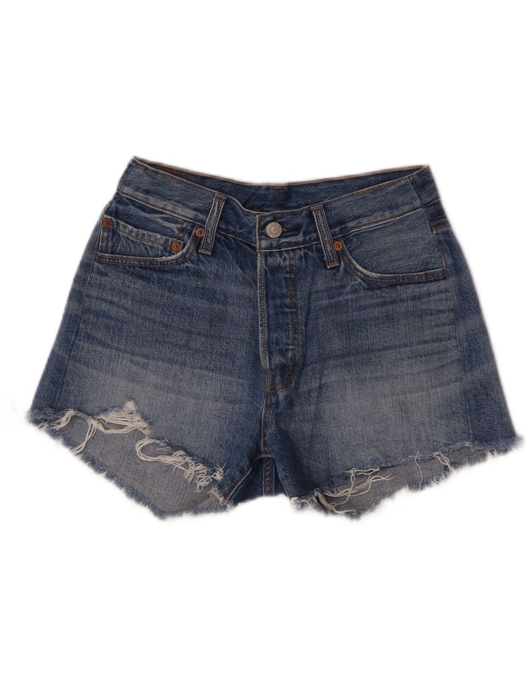 Levi's Womens 501 denimshorts W28 Medium Blue Bomuld