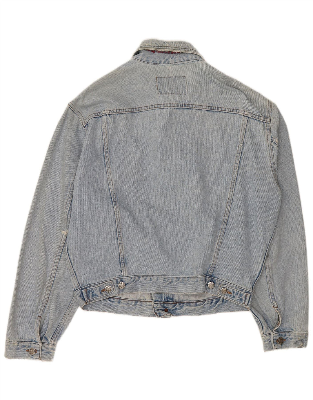 CHARRO Dame Oversized Denim Jacket UK 10 Small Blue Cotton