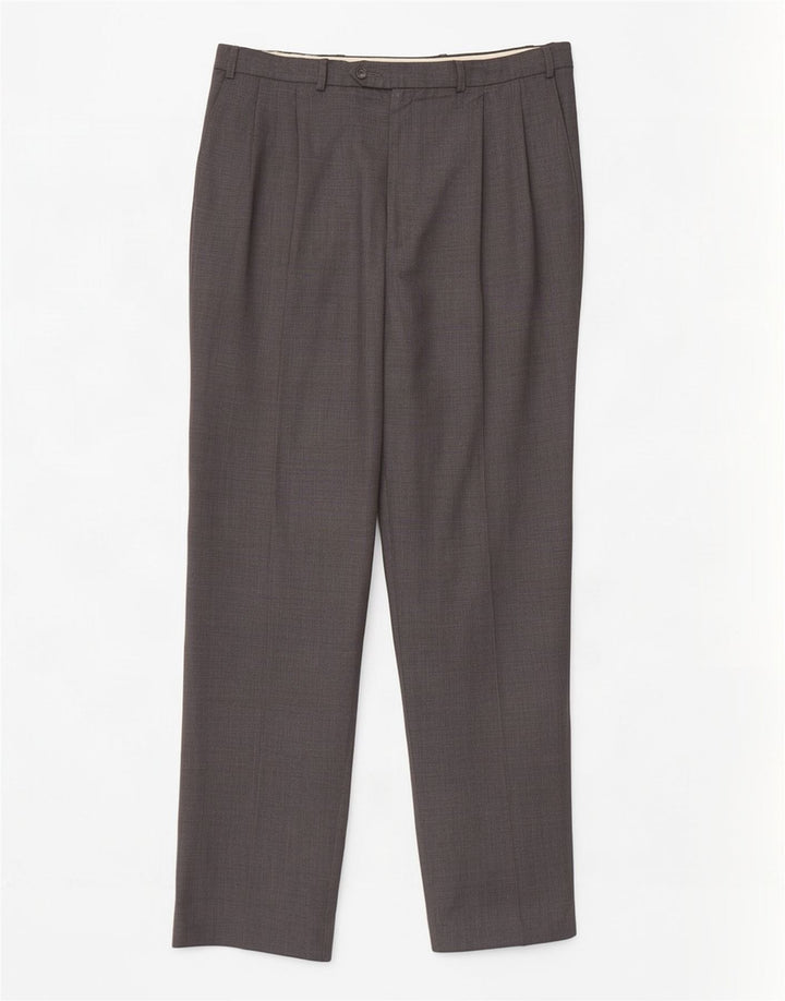 Marks & Spencer Herre Pegged Suit Bukser W38 L33 Grå Uld