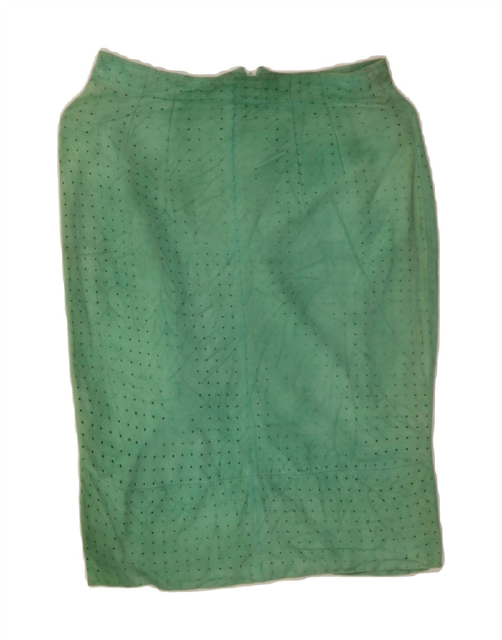 VINTAGE Womens Pencil Skirt W26 Small  Green Spotted Vintage Vintage and Second-Hand Vintage from Messina Hembry 