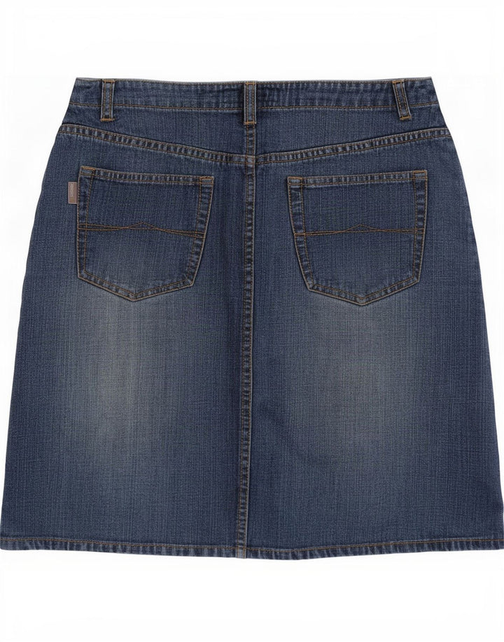 Esprit Dame Mini Denim Nederdel EU 36 Lille W26 Blå Bomuld