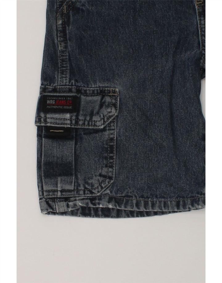 WRANGLER Boys Cargo Denim Shorts 5-6 Years W22  Blue Cotton | Vintage Wrangler | Thrift | Second-Hand Wrangler | Used Clothing | Messina Hembry 