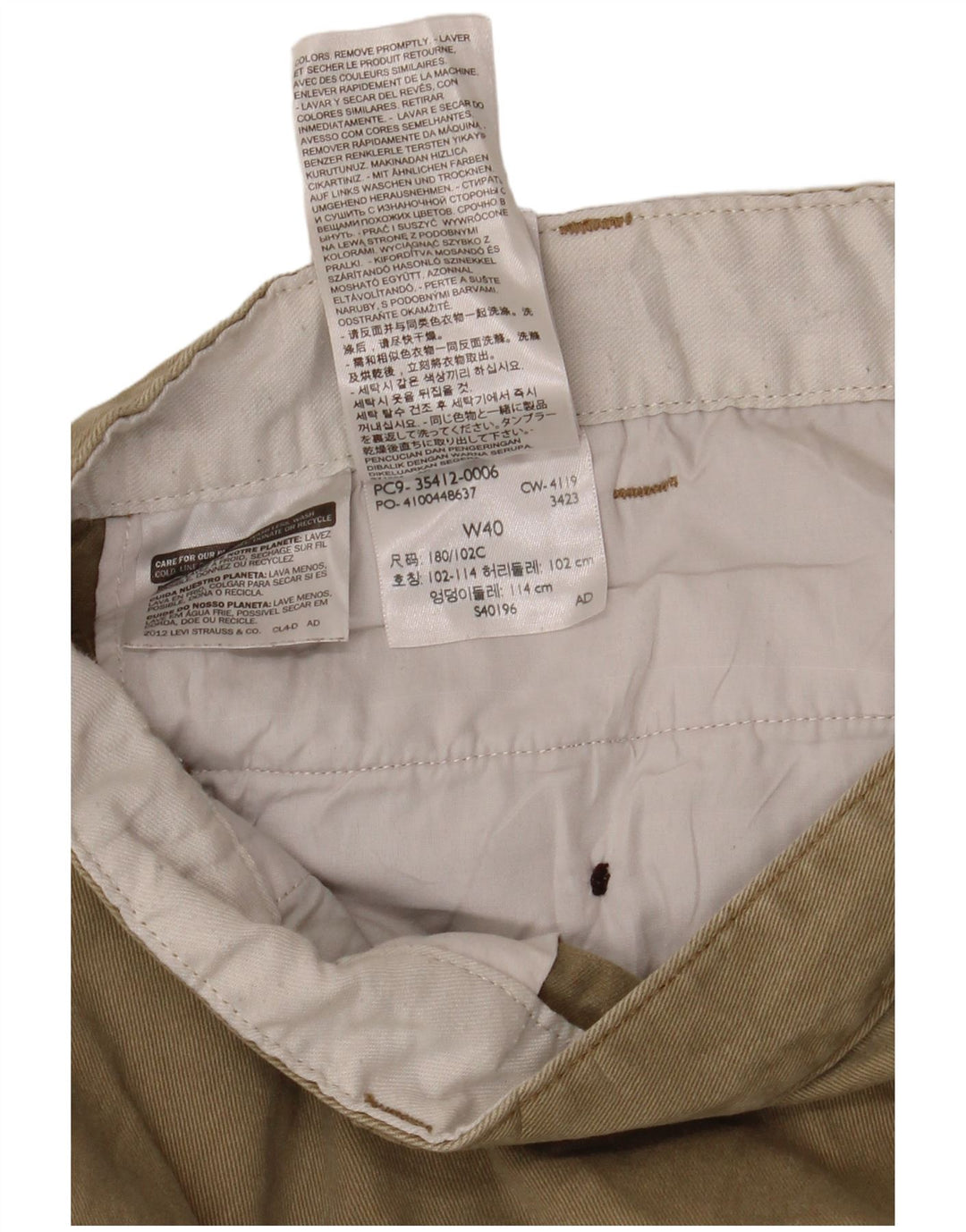 DOCKERS Chino Shorts til mænd W40 XL Beige Bomuld