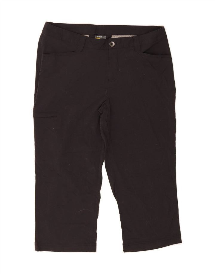 EDDIE BAUER Womens Straight Capri Trousers US 10 Large W34 L21 Black Vintage Eddie Bauer and Second-Hand Eddie Bauer from Messina Hembry 