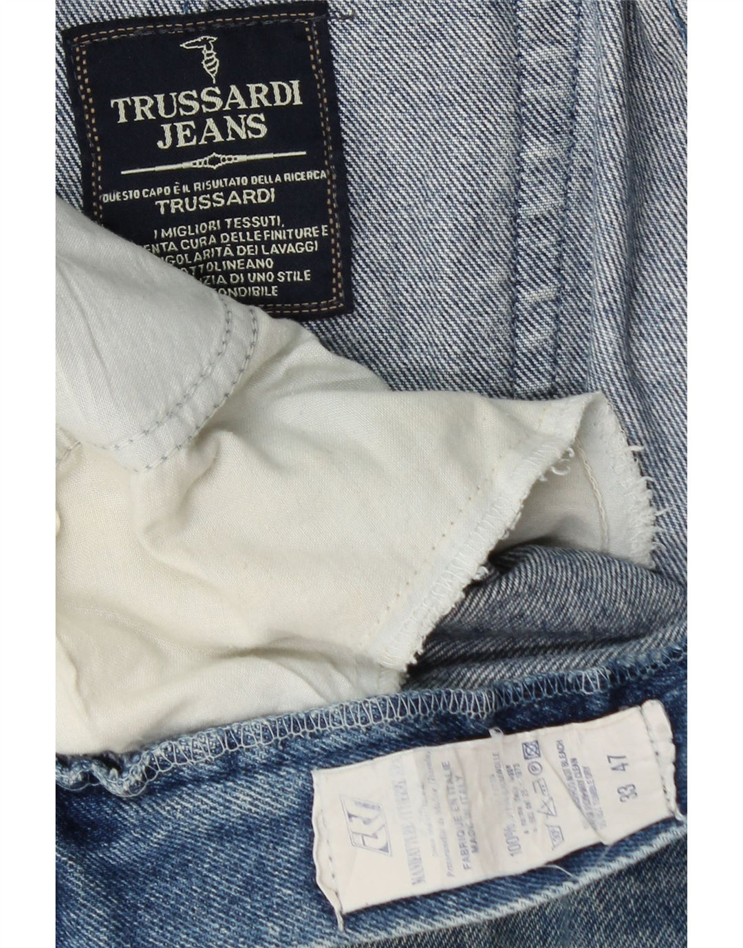 TRUSSARDI koniske jeans til kvinder W33 L30 blå bomuld