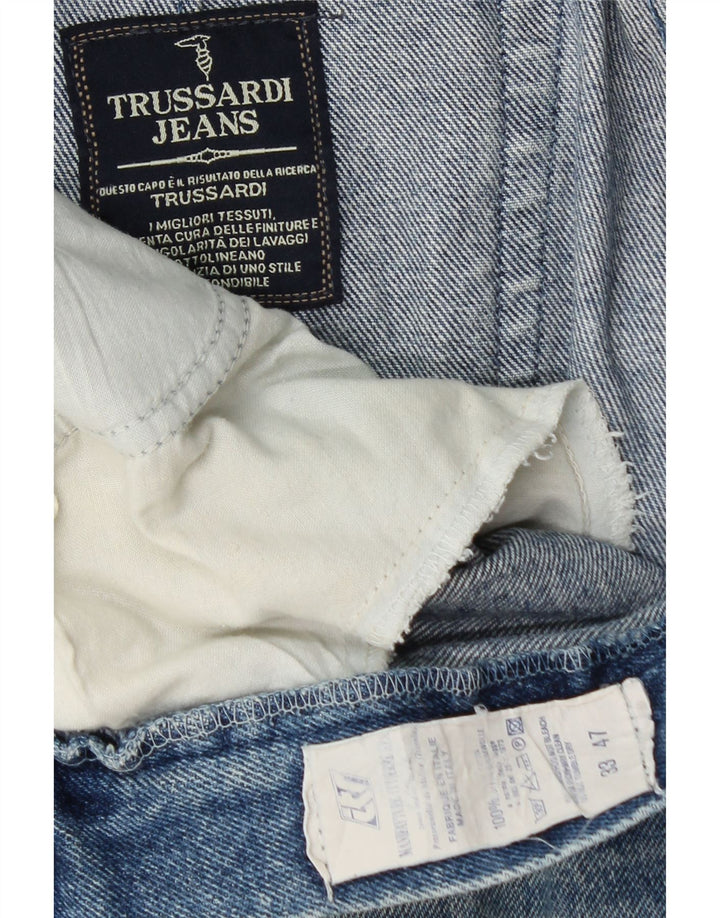 TRUSSARDI koniske jeans til kvinder W33 L30 blå bomuld