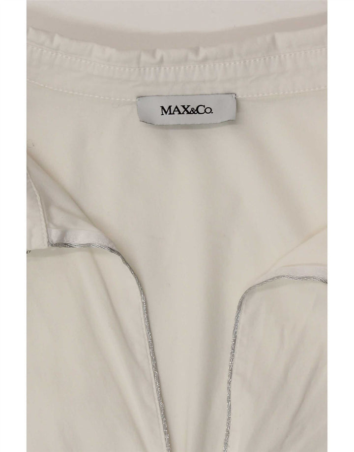Max & Co. Dame Pullover Shirt UK 12 Medium White