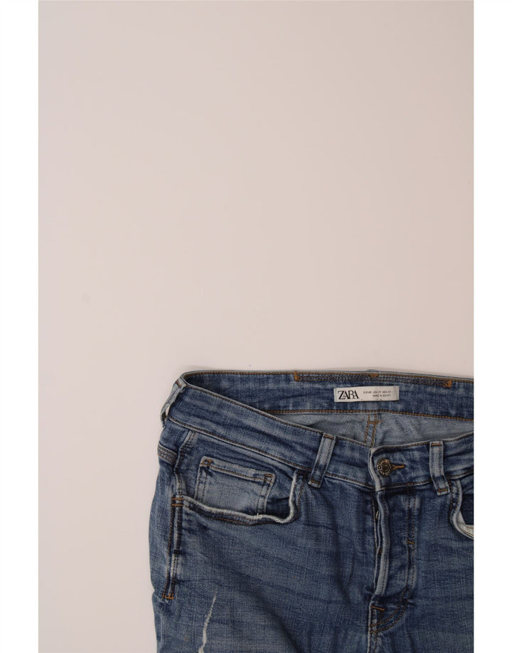 ZARA Womens Distressed Slim Jeans EU 40 Medium W31 L30 Blue Cotton Vintage Zara and Second-Hand Zara from Messina Hembry 