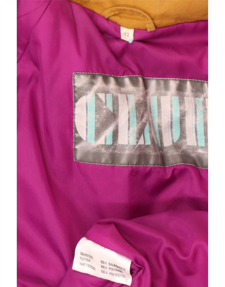 VINTAGE Dame Oversized Windbreaker Jacket IT 42 Medium Brun Bomuld