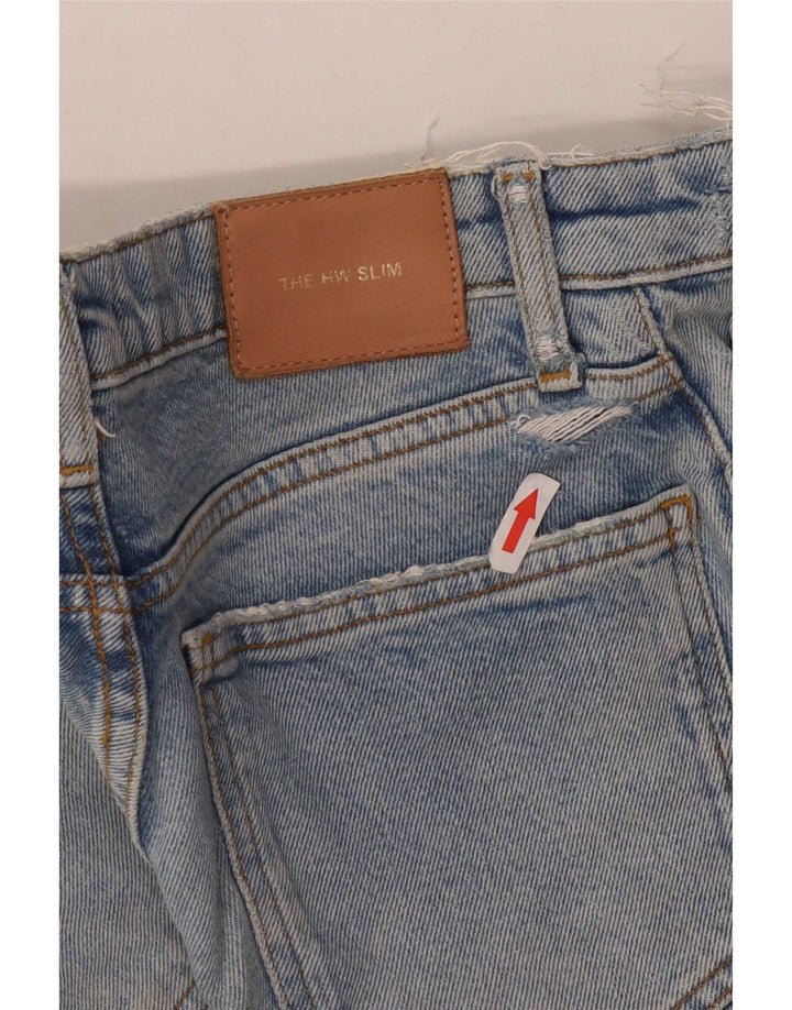 Zara Dame Slim Jeans EU 34 2XS W24 L26 Blå