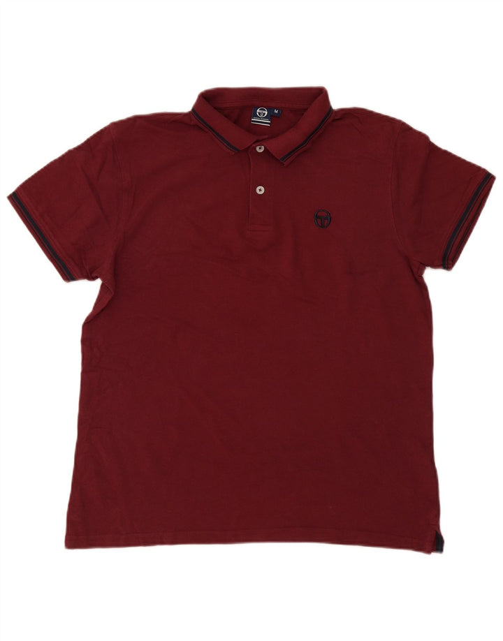 Sergio Tacchini Herre poloshirt Medium Bourgogne stribet bomuld