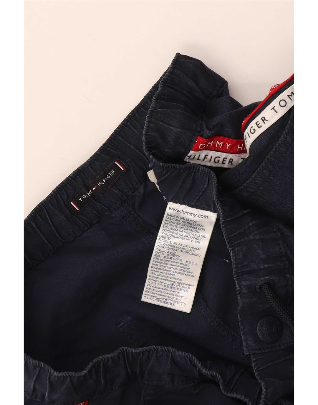 Tommy Hilfiger Herre Grafiske Chino Shorts Medium W32 Navy Blue Colourblock