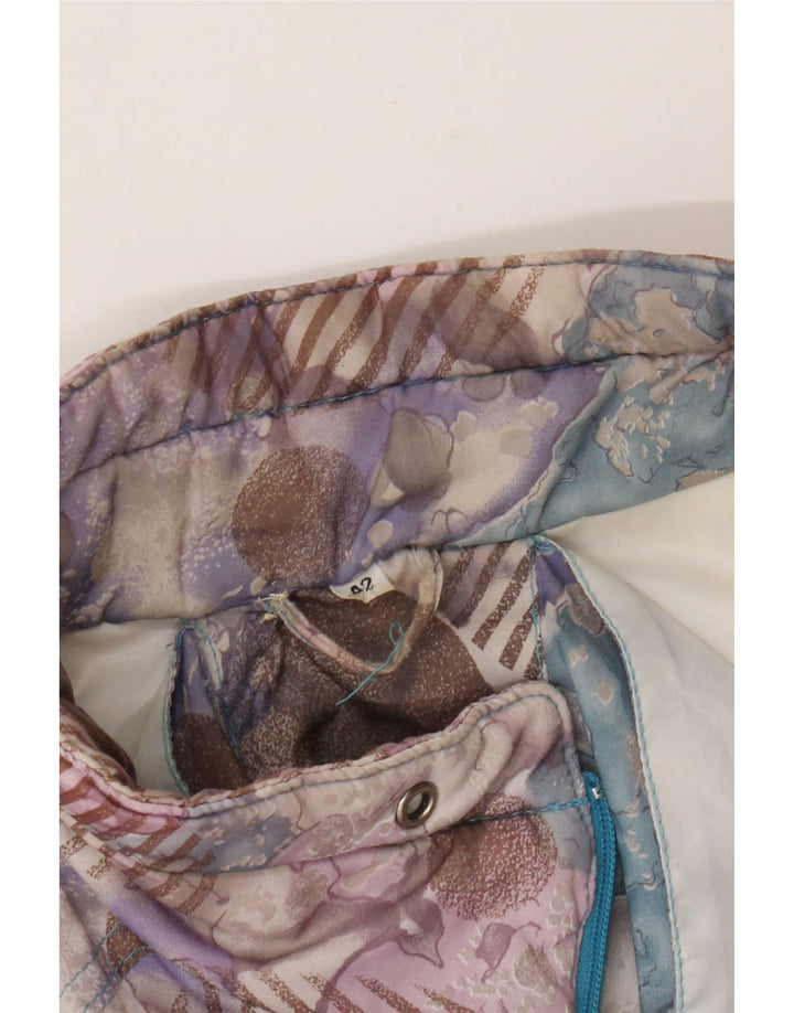 Vintage kvinders abstrakt mønster vindjakke EU 42 Stor lilla