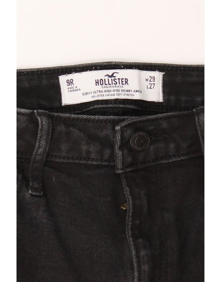 HOLLISTER Womens Distressed Slim Jeans W29 L27 Black Cotton Vintage Hollister and Second-Hand Hollister from Messina Hembry 