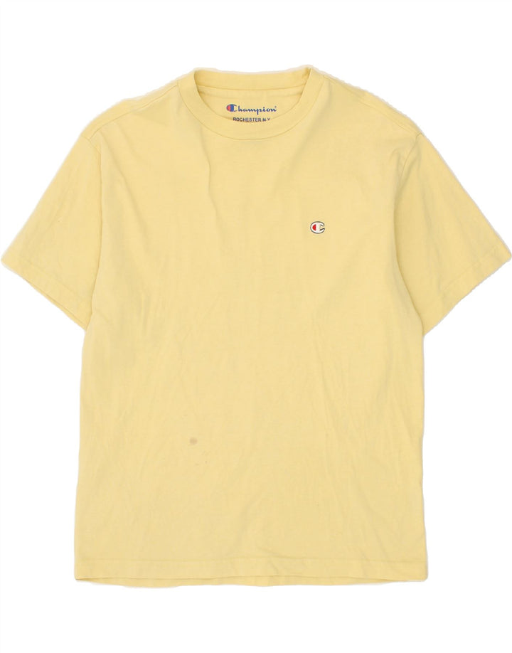 CHAMPION Mens T-Shirt Top Medium Yellow Cotton Vintage Champion and Second-Hand Champion from Messina Hembry 