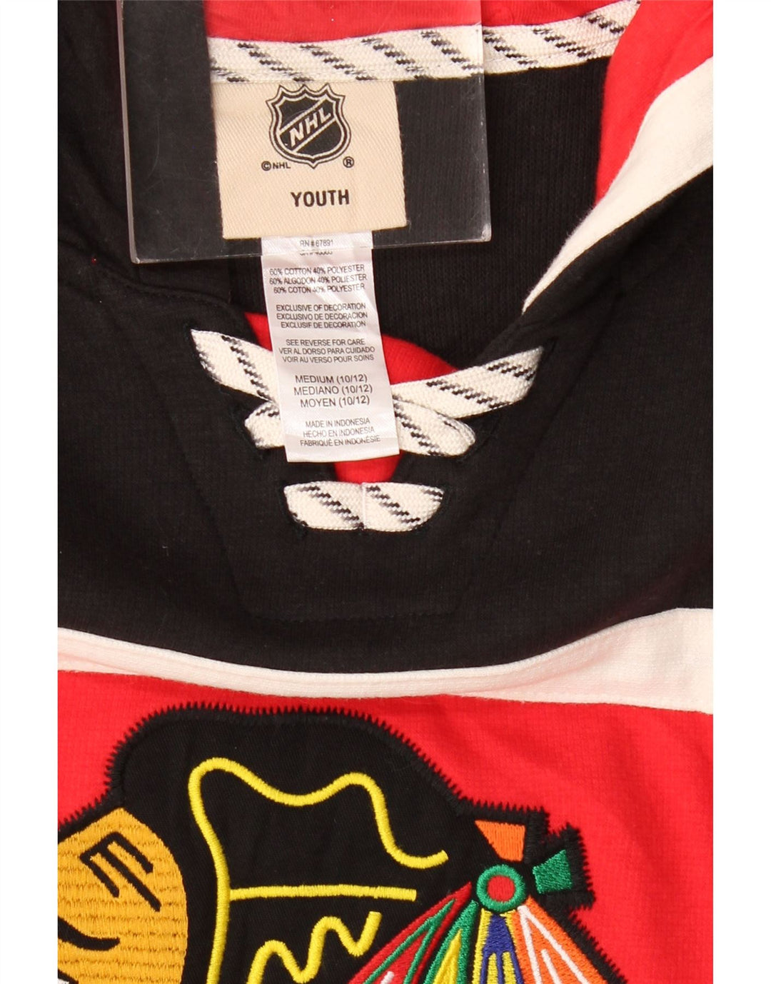 NHL Boys Chicago Blackhawks Hoodie Jumper 10-11 år Medium Rød