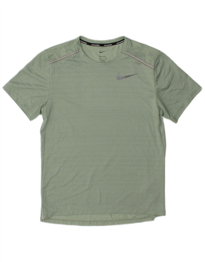 Nike Herre Dri Fit T-shirt Top Lille Grøn Flecked Polyester