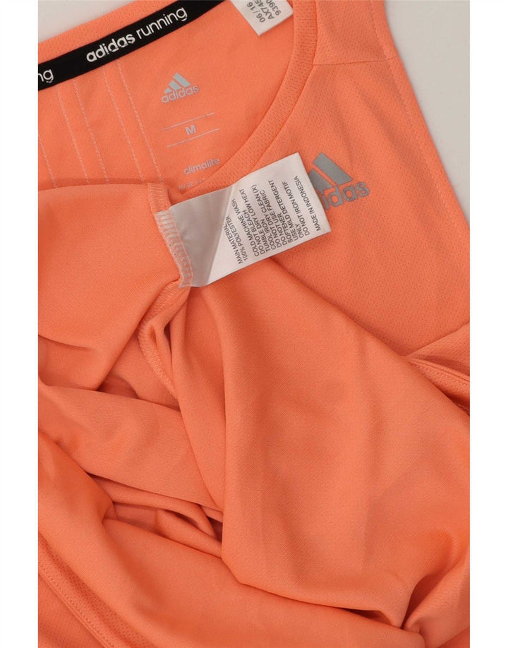 Adidas Dame Climalite Vest Top UK 14 Medium Orange Polyester