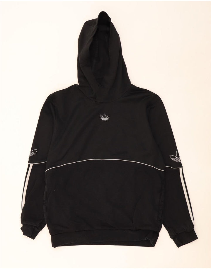 ADIDAS Grafisk hættetrøje til mænd mellem sort bomuld