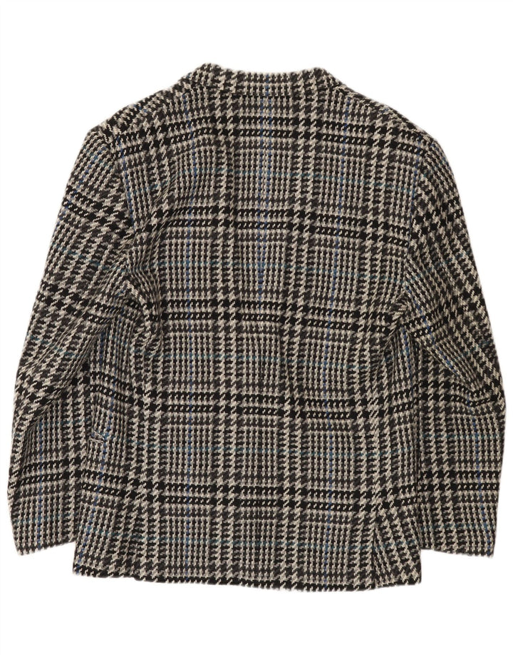 Tiglio Herre 2-knaps blazerjakke IT 50 Large Grå Houndstooth Virgin Wool