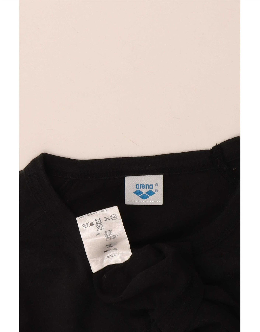 Arena Herre Grafisk T-Shirt Top Medium Sort Bomuld