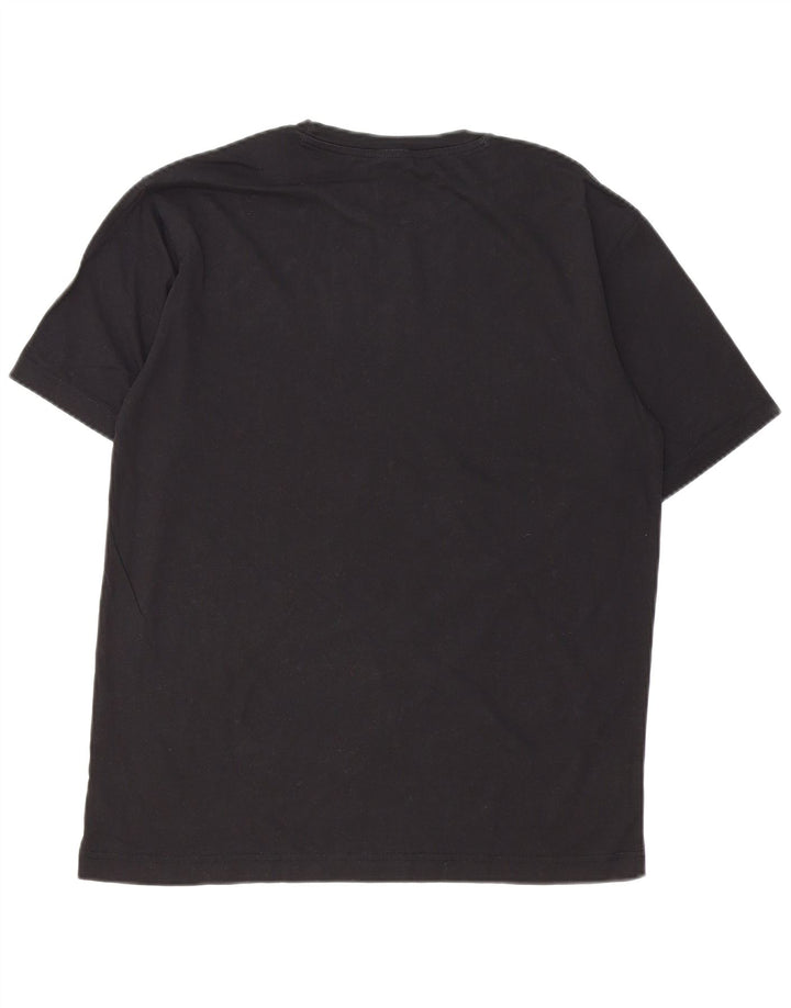 CHAMPION Mens Graphic T-Shirt Top Medium Black