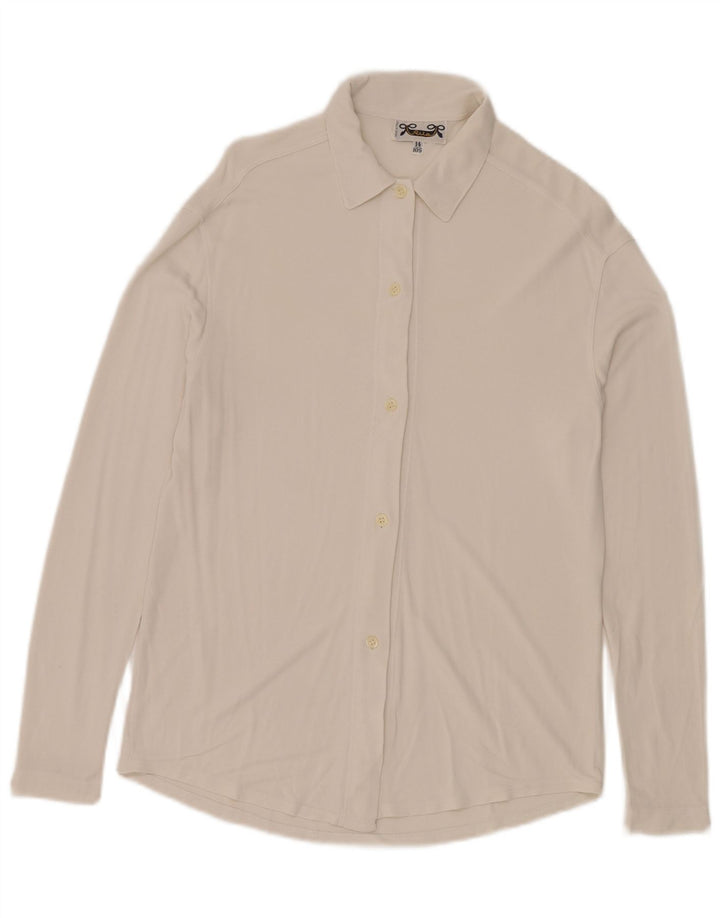Vintage dameskjorte UK 14 Large White