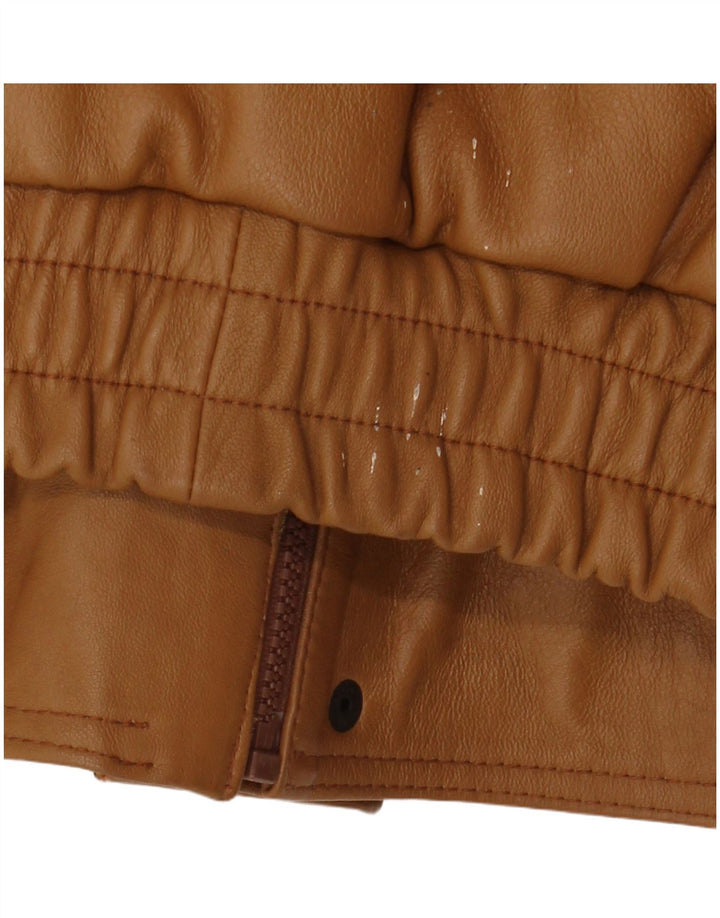 Pointers Herre Loose Fit Læderjakke UK 38 Medium Brun Læder