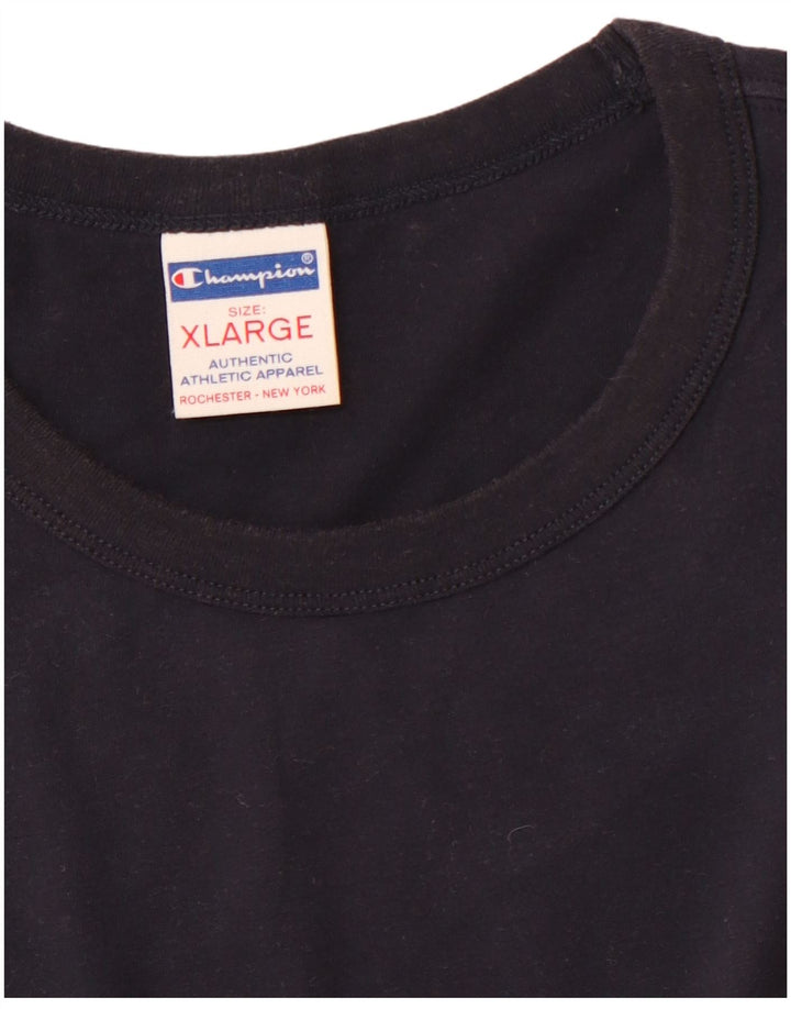 CHAMPION Herre T-Shirt Top XL Marineblå