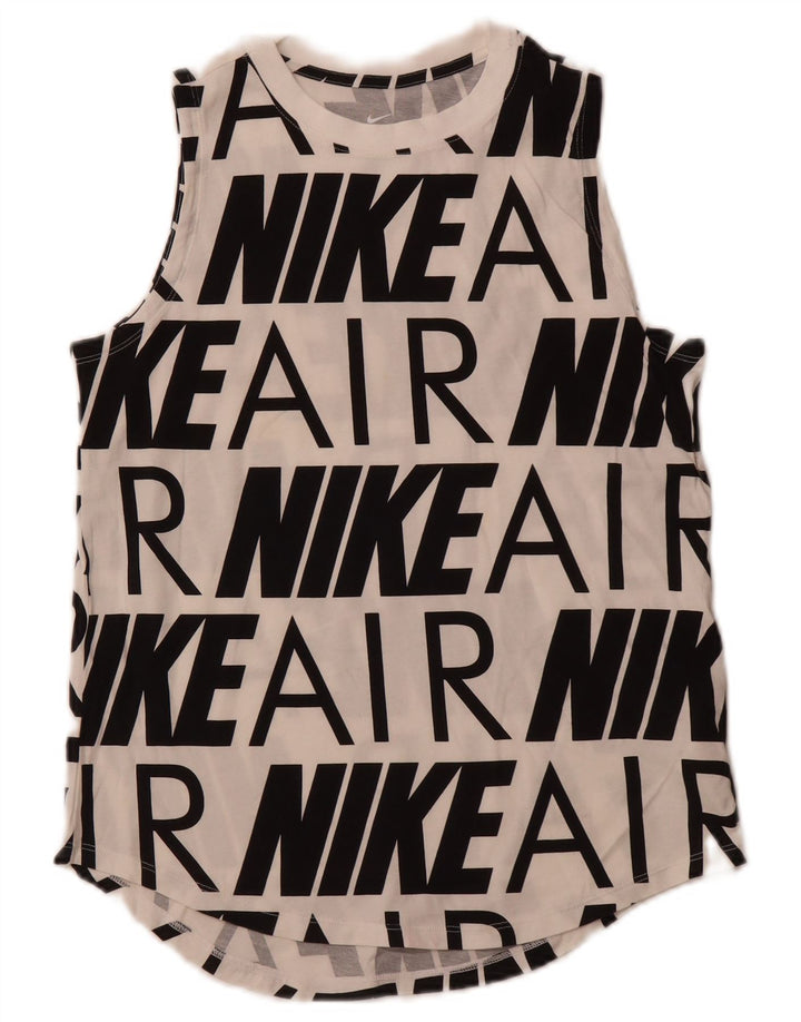 NIKE piger grafisk vest top 13-14 år XL hvid bomuld