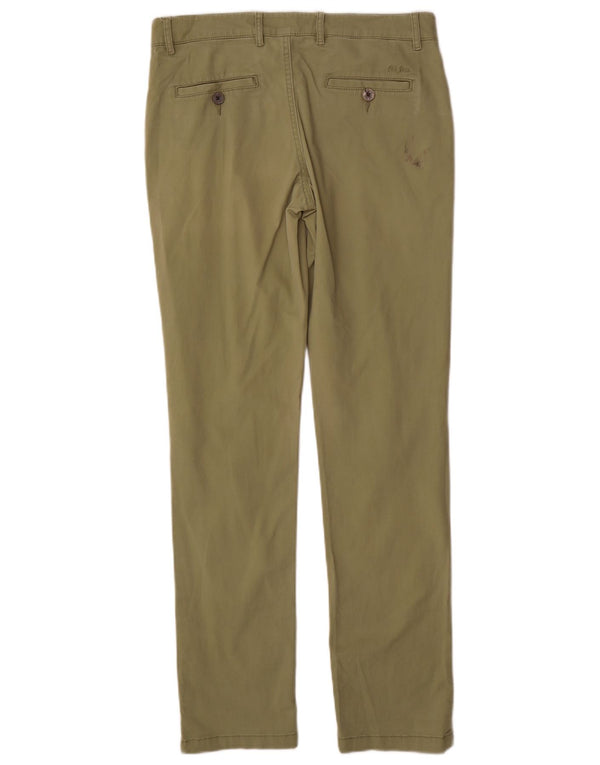 FAT FACE Dame Slim Chino Bukser UK 10 Small W32 L32 Khaki Bomuld