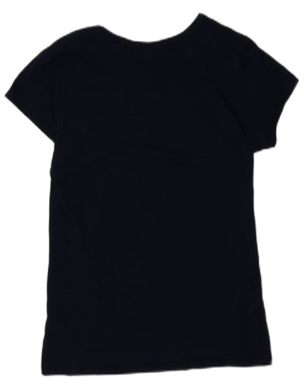 G-Star Dame T-Shirt Top UK 12 Medium Navy Blue Bomuld